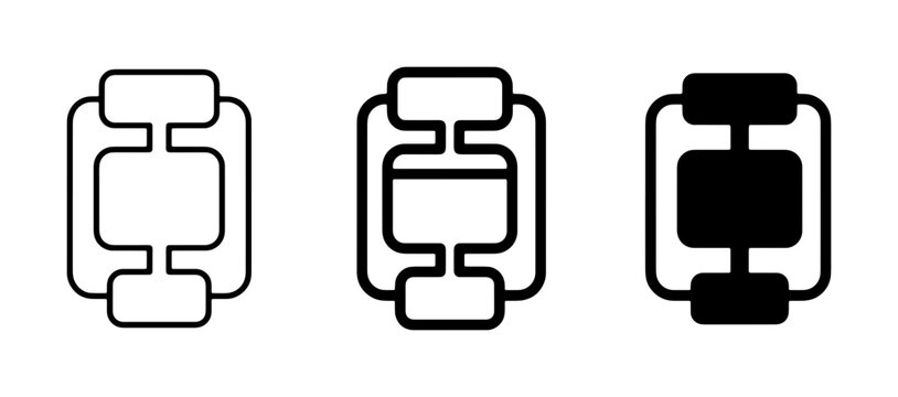 Process Flow Icons, Workflow Diagram Elements, System Logic Blocks, Data Structure Symbols