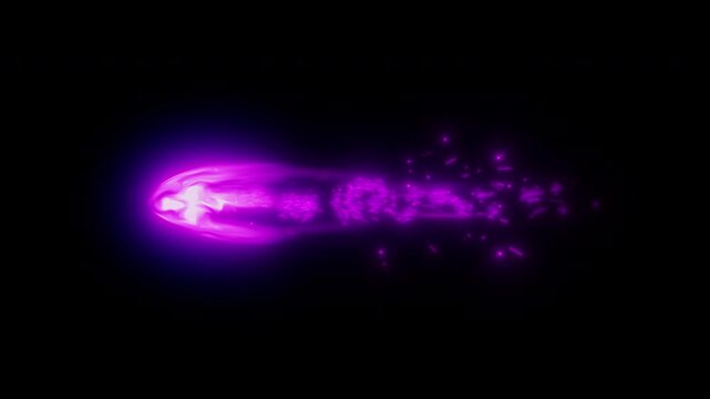 Purple Club Card Suit Magic Projectile Isolated on Transparent Background