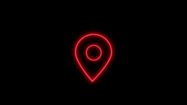 Blue map location pin icon with shadow for navigation and GPS design