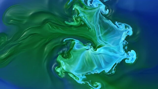 A smooth gradient transition from deep blue to green.