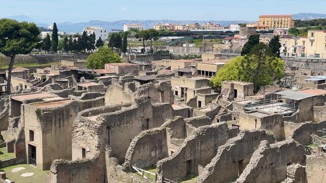 Panoramic View of Herculaneum Ancient Roman City