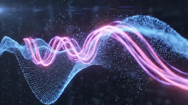 Abstract representation of data flow and signal transmission.