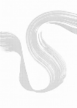 Abstract halftone wave pattern