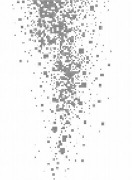 Abstract halftone pattern with scattered black dots