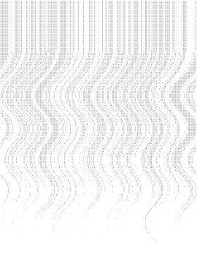 Abstract halftone pattern with wavy vertical lines