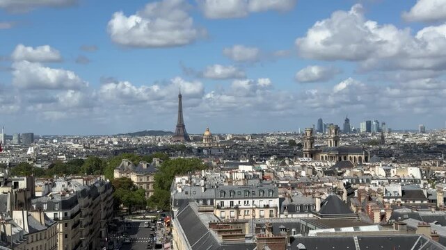 Panoramic View of Paris City Skyline