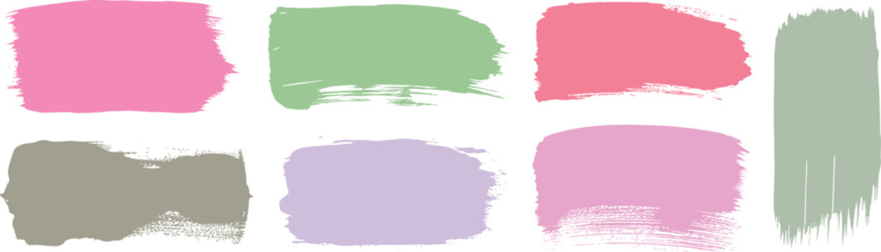 Assorted Colorful Paint Brush Strokes paint strokes