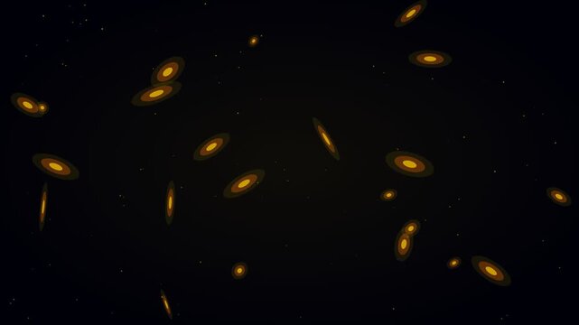 Cosmic Gold Deep Field Hubble View Animation