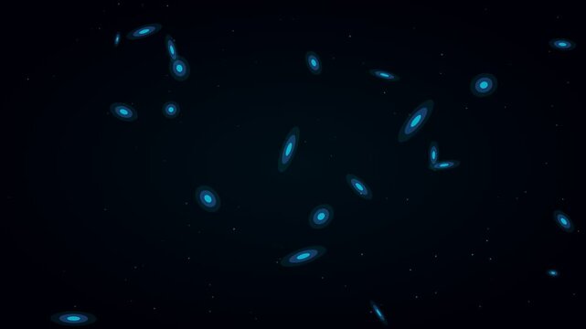 Stellar Cyan Deep Field Hubble View Animation