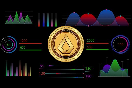 lisk-lsk virtual currency image in the digital background. 3d illustrations.
