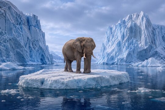 Elefant auf Eis
