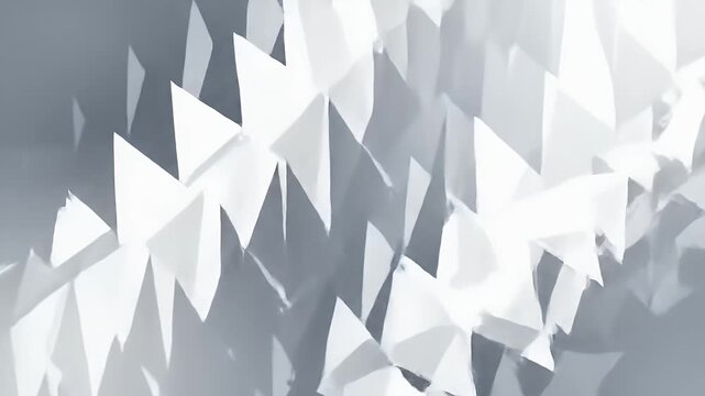 Abstract background with blurred white triangles and shadows.