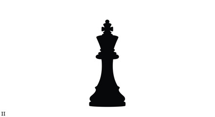 Chess king piece black silhouette © MDHOJAIFA