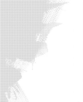 Abstract halftone pattern background with small triangles, vector design element