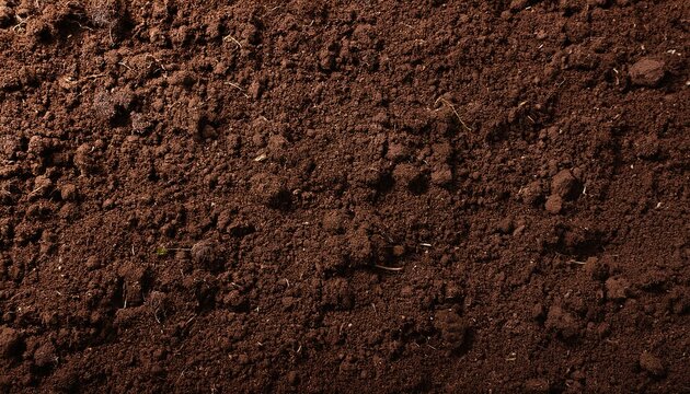 Rich Dark Brown Soil Texture Earth Cross Section Agriculture Background
