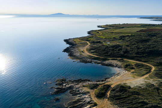 Coastal Landscape in &Scaron;i&scaron;an, Istria County, Croatia with Clear Waters