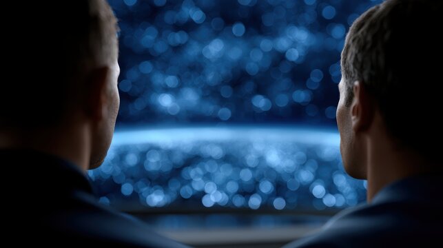 alien signal detection, cutting-edge observatory discovers enigmatic alien signal, holographic star maps, scientists captivated, cinematic atmosphere, advanced tech, detailed sci-fi design, premium
