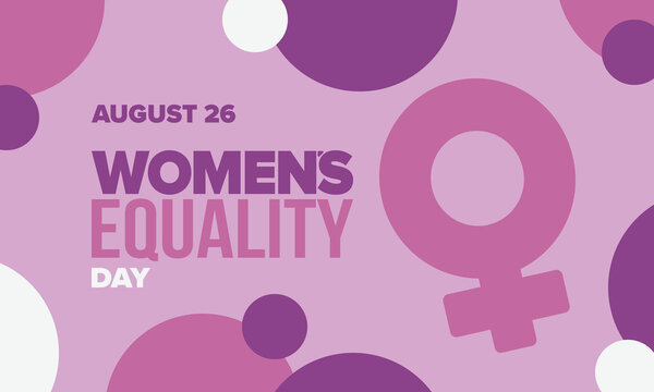 Women's Equality Day in United States. Female holiday, celebrated annually in August 26. Women right history month. Feminism concept. Poster, greeting card, banner and background. Vector illustration