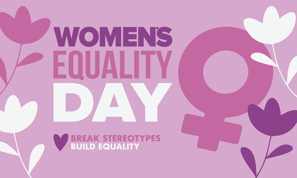 Women's Equality Day in United States. Female holiday, celebrated annually in August 26. Women right history month. Feminism concept. Poster, greeting card, banner and background. Vector illustration