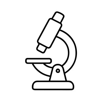 microscope isolated on white background