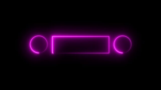 A glowing neon sign with vibrant colors, featuring a bold, modern font. Text 2 illuminated with a bright, electric glow against a dark background.