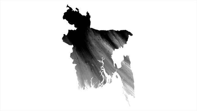 Bangladesh Black map stain video 4K