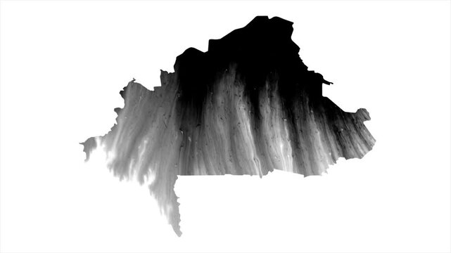 Borkinan Faso Black map stain video 4K