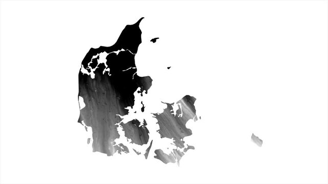  Denmark Black map stain video 4K
