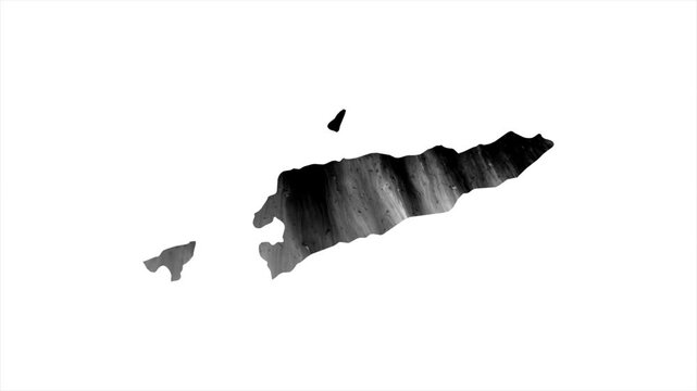 East Timor Black map stain video 4K