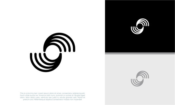 Innovative high tech logo template. Smart computer. machine learning. Technology Logo.