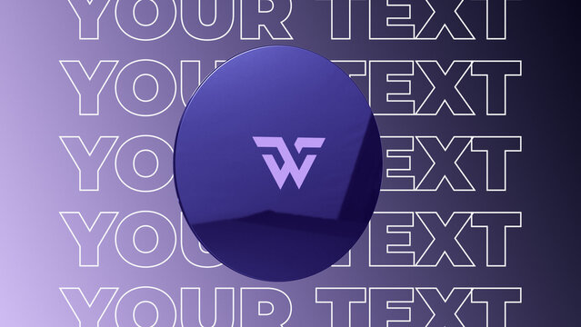 Glossy 3D Rotating Circle Logo Reveal &mdash; Premium Looping Brand Intro for Broadcast Channels and Videos