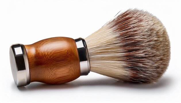 Wooden Shaving Brush Isolated On A White Transparent Background