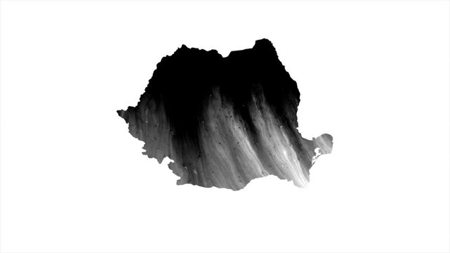 Romania Black map stain video 4K