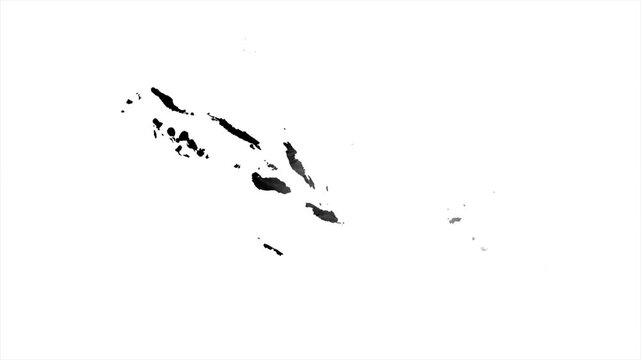 Solomon Islands Black map stain video 4K