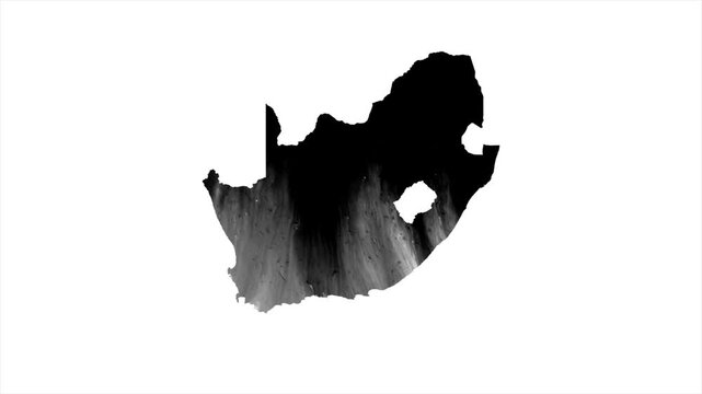 South Africa Black map stain video 4K