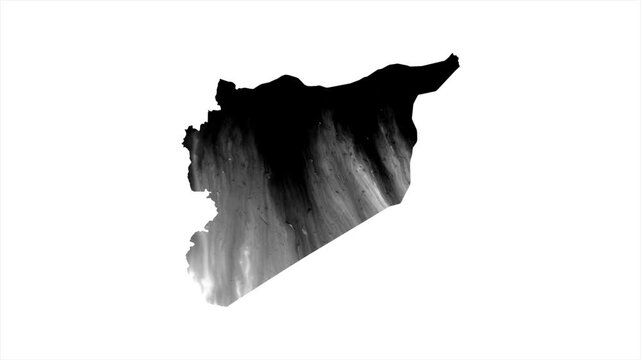 Syria Black map stain video 4K