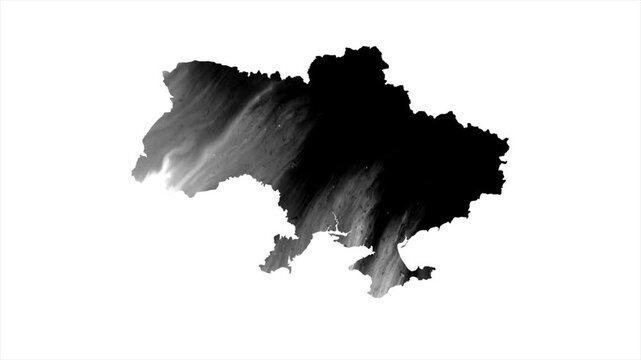 Ukraine Black map stain video 4K