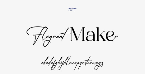 Elegant script logo for Fragrant Maker perfume brand © Ehtsham
