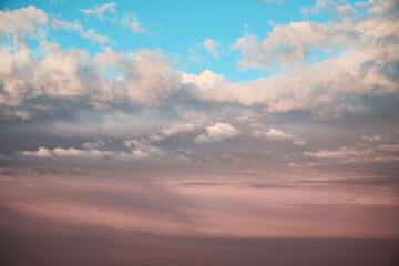 Obraz premium Beautiful view of blue sky with clouds as background