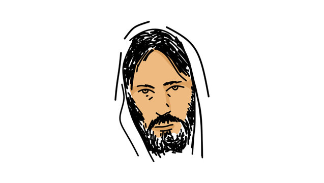 Jesus of Nazareth, color vector illustration