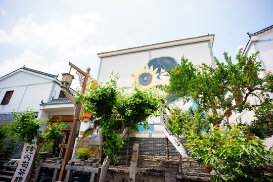 Hanwang Zishancun in Xuzhou City, Jiangsu Province, China - a renowned traditional and artistic village. 