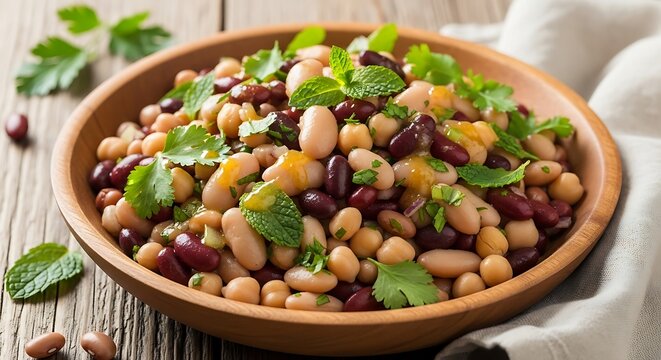 Salade de haricots mixtes