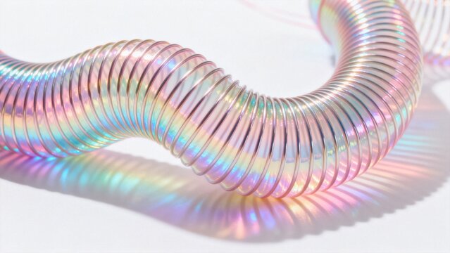 Iridescent coiled spring toy