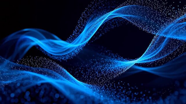 Blue abstract wave patterns