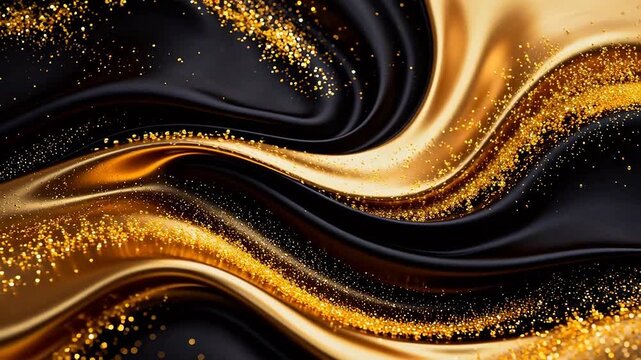 Golden and black flowing texture
