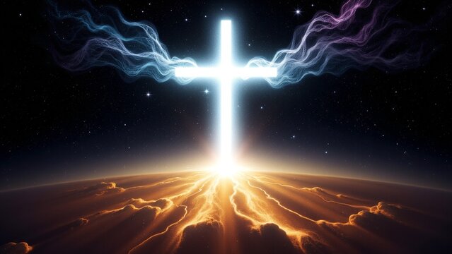 Radiant Cosmic Cross in Deep Space