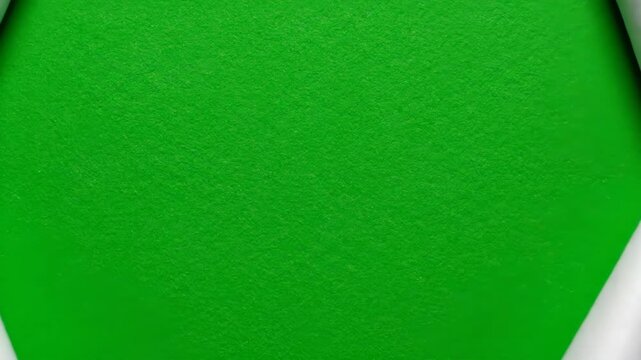 Green Screen Transition of Rough Textured White Paper Tearing Apart in Stop Motion Style