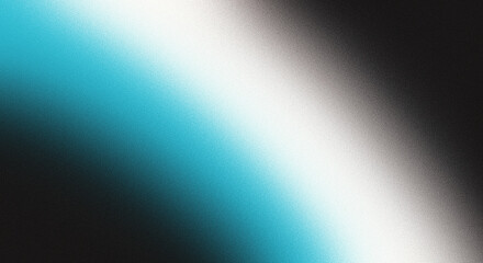 Fototapeta premium Abstract Cyan Blue Gradient Background 3D Render with Diagonal Glowing Light Beam, Grainy Noise Texture and Dark Contrast.