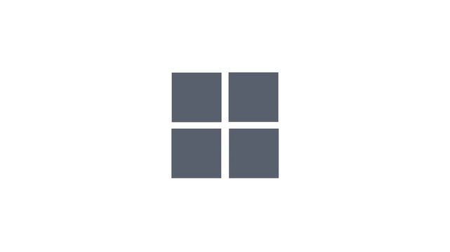 Minimalist Loading Animation with Four Light Gray Square Blocks Moving Continuously on White Background
