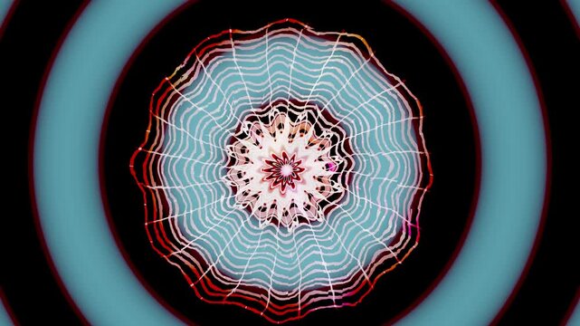 Colorful abstract design with intricate patterns and shapes